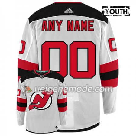 Kinder Eishockey New Jersey Devils Trikot Custom Adidas Weiß Authentic